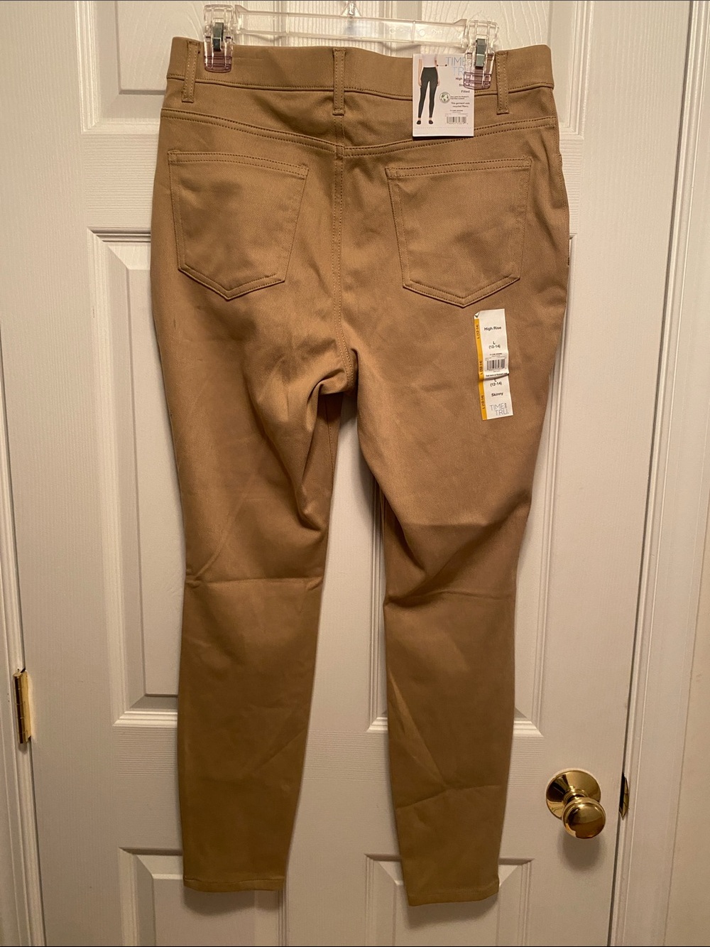 Time and Tru High-Rise Skinny Jeggings Bundle of 2 in Khaki…size L (12-14) - Picture 2 of 6